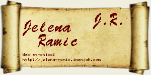Jelena Ramić vizit kartica